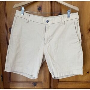 Lululemon Men's 34 Commission ABC Denim Slim Fit Casual Shorts Tan Walking Beach